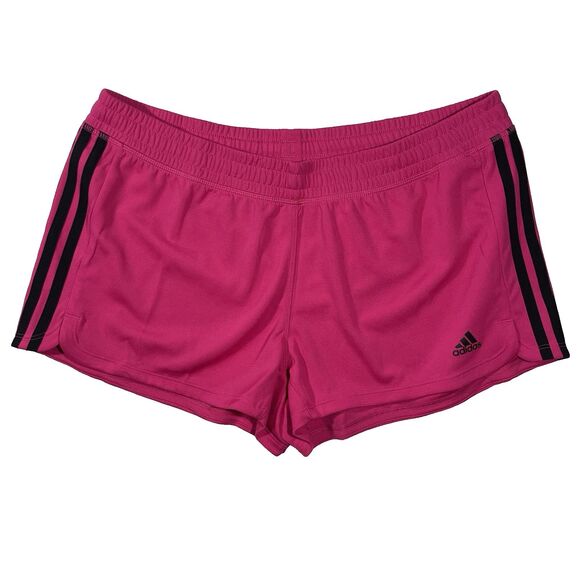 Adidas Logo Pacer 3 Stripe Knit Primegreen Athletic Training Shorts Large - Picture 1 of 8